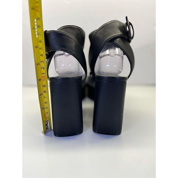 DKNY Women's Faux Leather Block Heel Briella-Platform ANKLE Strap Pump Size 10M - Picture 9 of 9